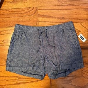 NWT Navy Linen Shorts